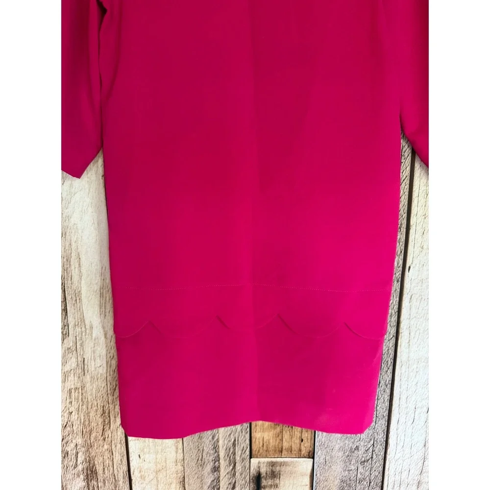 Kate Spade New York Dress Scallop Hem Shift Pink Feminine Preppy Size Size 4